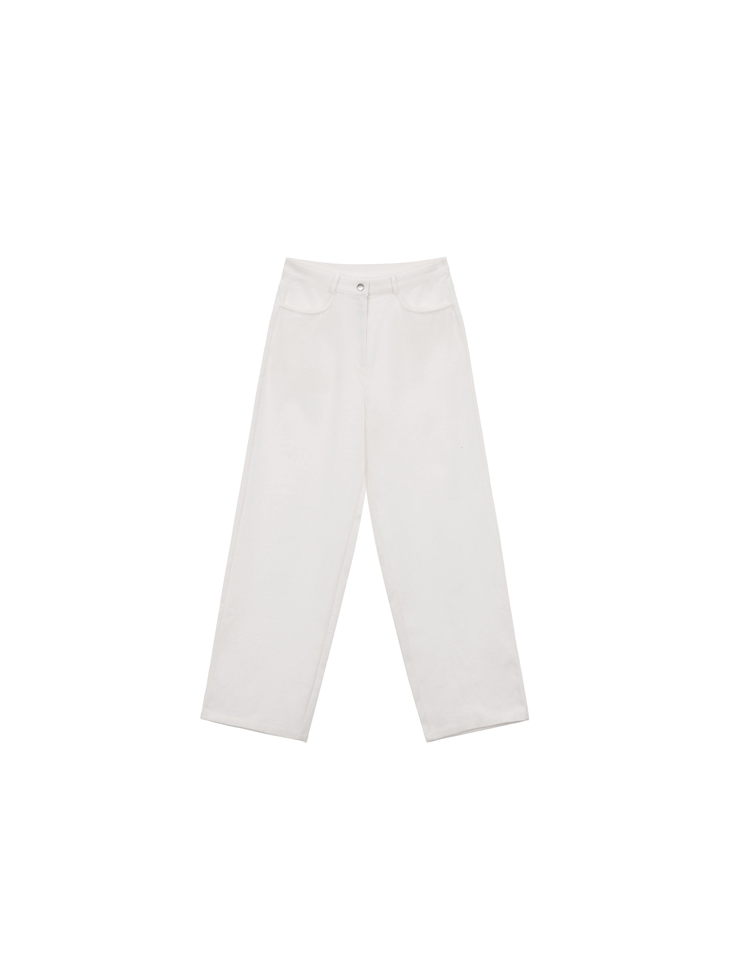 essential white wide pants