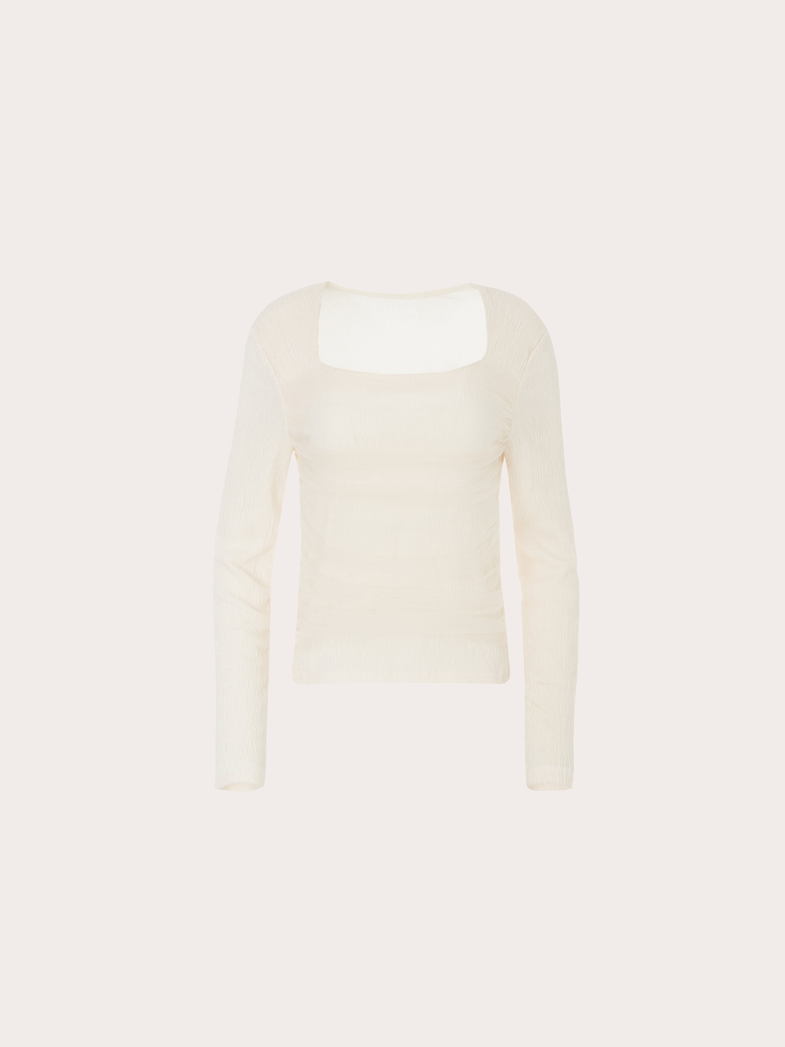 anne square tee - ivory